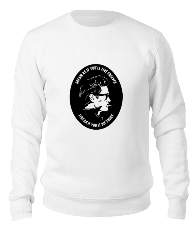 

Свитшот унисекс Printio Джеймс дин (james dean) белый S, Джеймс дин (james dean)