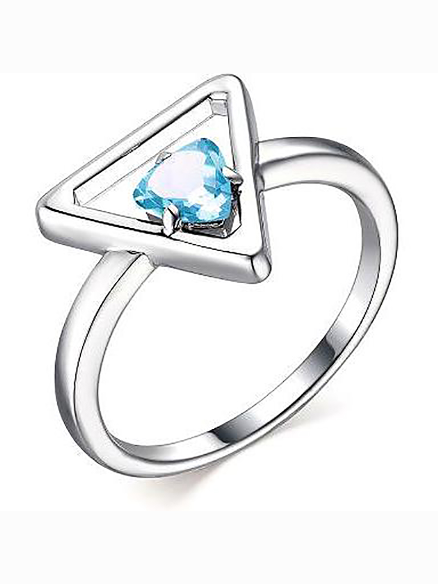 

Кольцо с 1 топазом из серебра р. 18,5 Алкор серебро 01-1846_00ТБ-00, 01-1846_00ТБ-00