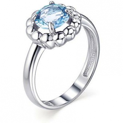 

Кольцо с 1 топазом из серебра р. 19 Алкор серебро 01-1450_00ТБ-00, 01-1450_00ТБ-00