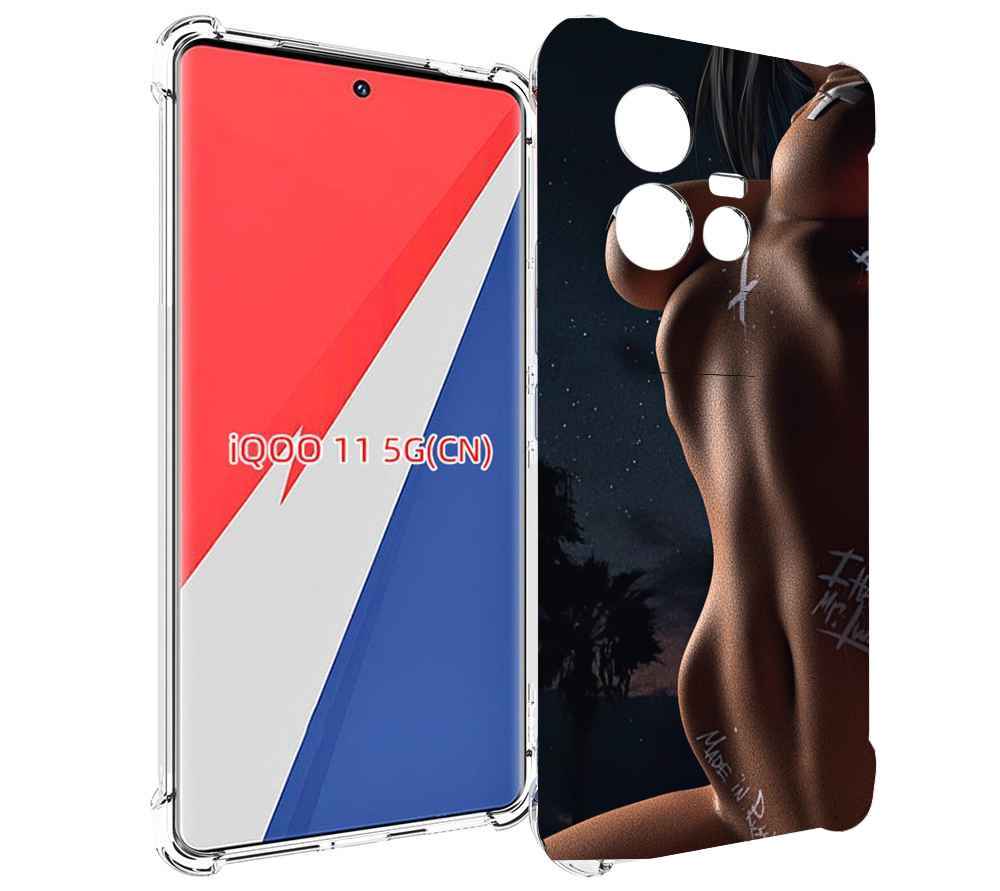 

Чехол MyPads белые-татуировки-на-теле для Vivo iQOO 11, Прозрачный, Tocco