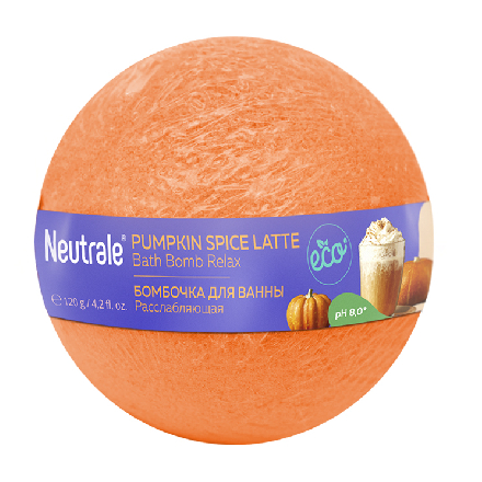 Набор, Neutrale, Бомбочка для ванны Pumpkin Spice Latte, 120 г, 3 шт.