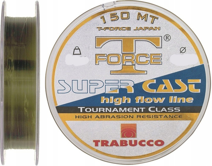 Леска Trabucco T-FORCE Tournament SUPER CAST (150 м, 0.205 мм, 5.42 кг) цв. Прозрачный