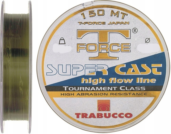 

Леска Trabucco T-FORCE Tournament SUPER CAST (150 м, 0.45 мм, 27.5 кг) цв. Прозрачный, T-FORCE Tournament SUPER CAST