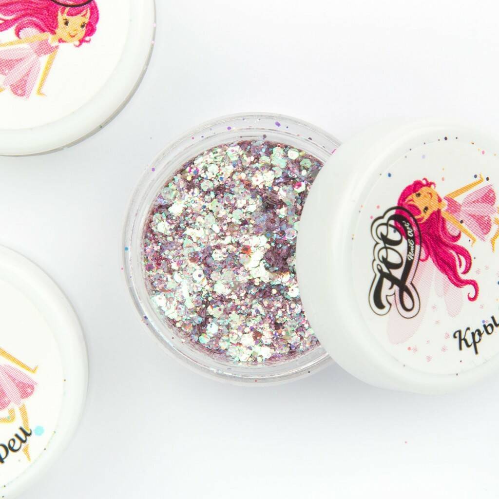 

Набор, Zoo Nail Art, Шестигранники микс «Крылья феи» №1400, 3 шт.