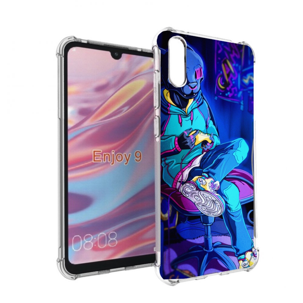 

Чехол бампер MyPads киберпанк игрок для Huawei Enjoy 9, Прозрачный, Tocco