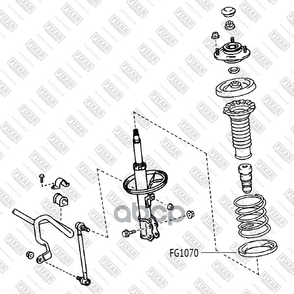 Проставка пружины нижняя FIXAR FG1070