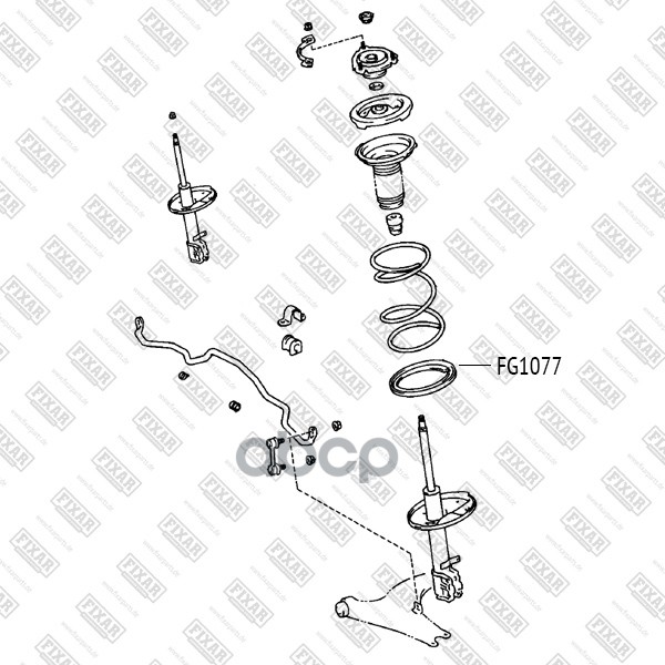 Проставка пружины нижняя FIXAR FG1077