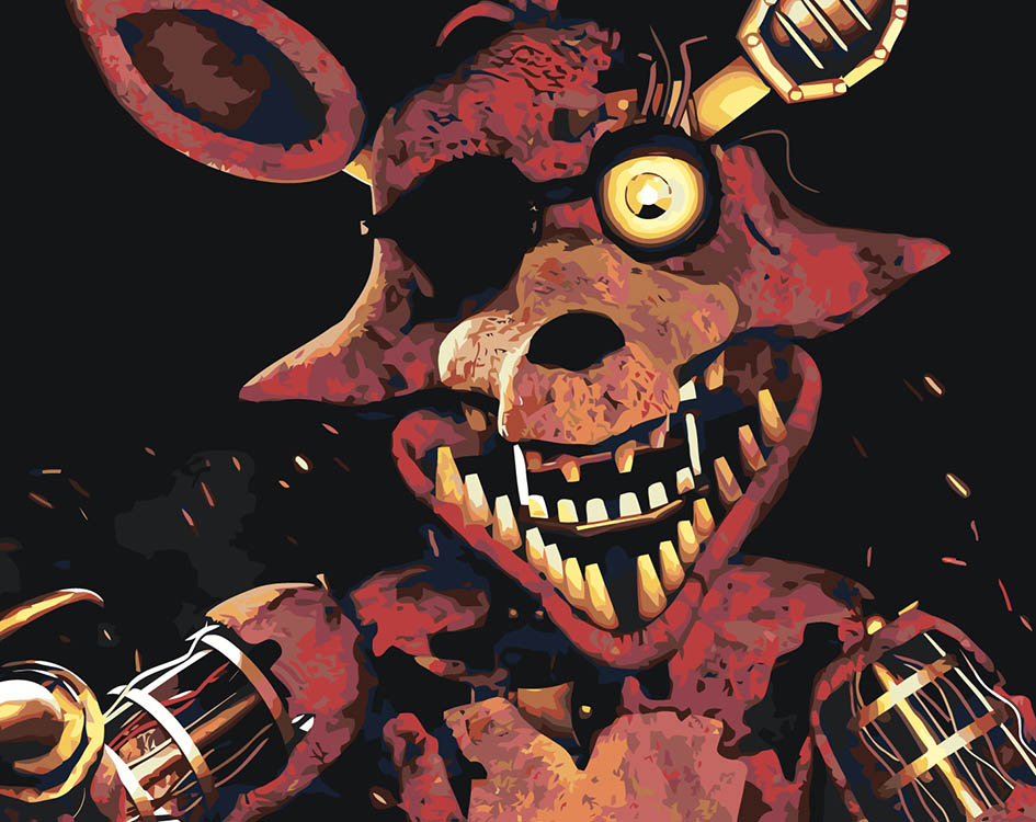 

Картина по номерам Цветное Фнаф Five nights at Freddy's Фокси