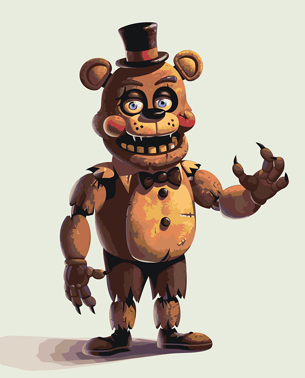 

Картина по номерам Цветное Фнаф Five nights at Freddy's Фредди 40x50