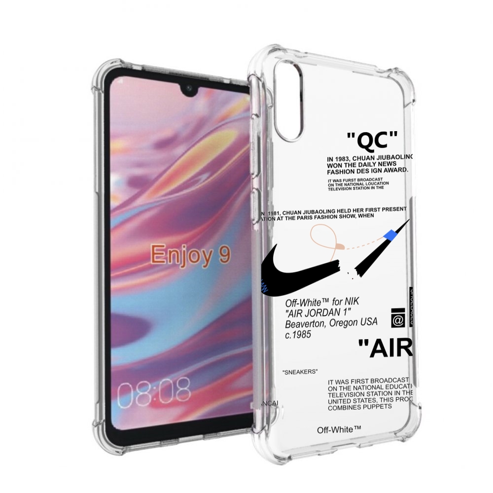 

Чехол бампер MyPads коллаборация-найк для Huawei Enjoy 9, Прозрачный, Tocco