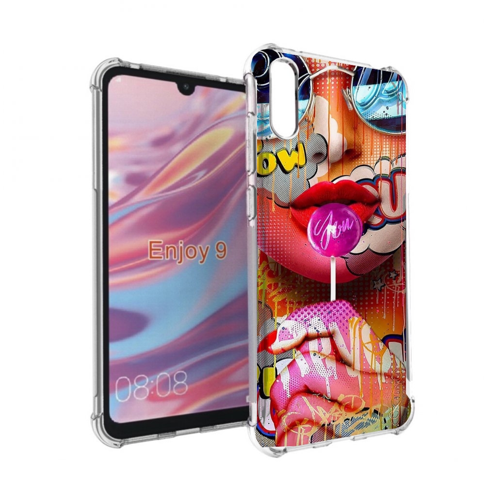 Чехол бампер MyPads комикс-девушка женский для Huawei Enjoy 9