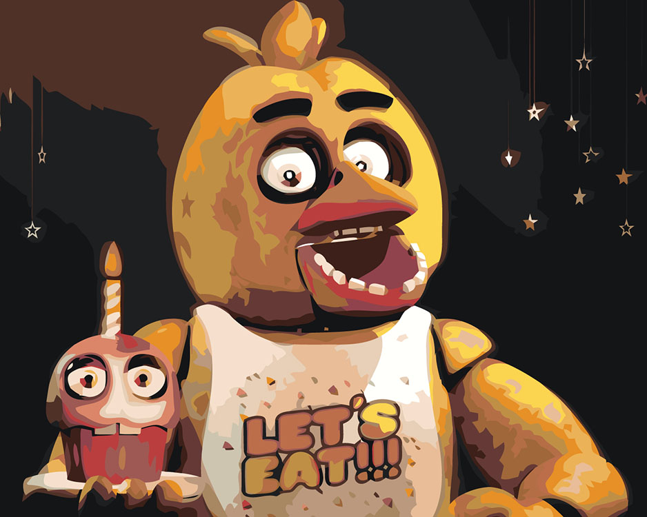

Картина по номерам Цветное Фнаф Five nights at Freddy's Чика