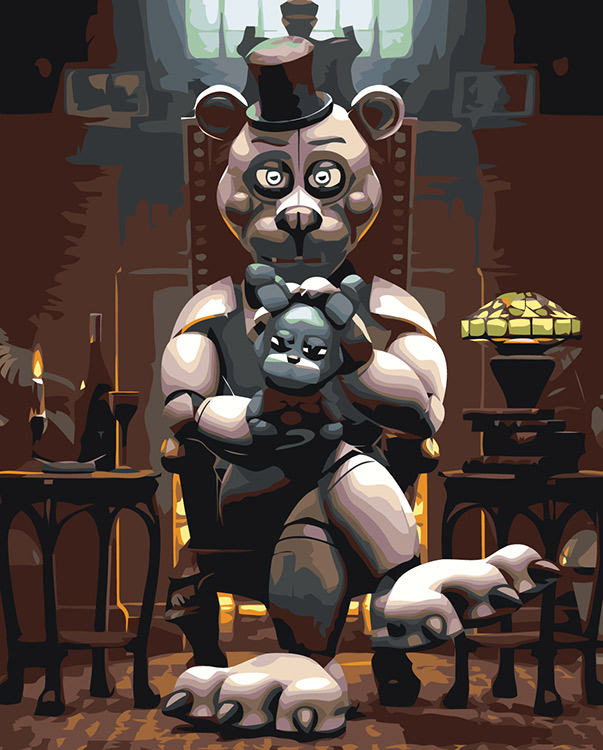 

Картина по номерам Цветное Фнаф Freddy's Фантайм Фредди 40x50