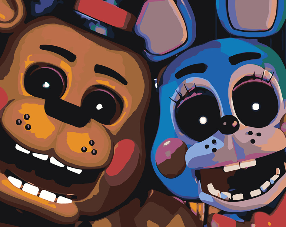 

Картина по номерам Цветное Фнаф Freddy's Фредди и Бонни 40x50
