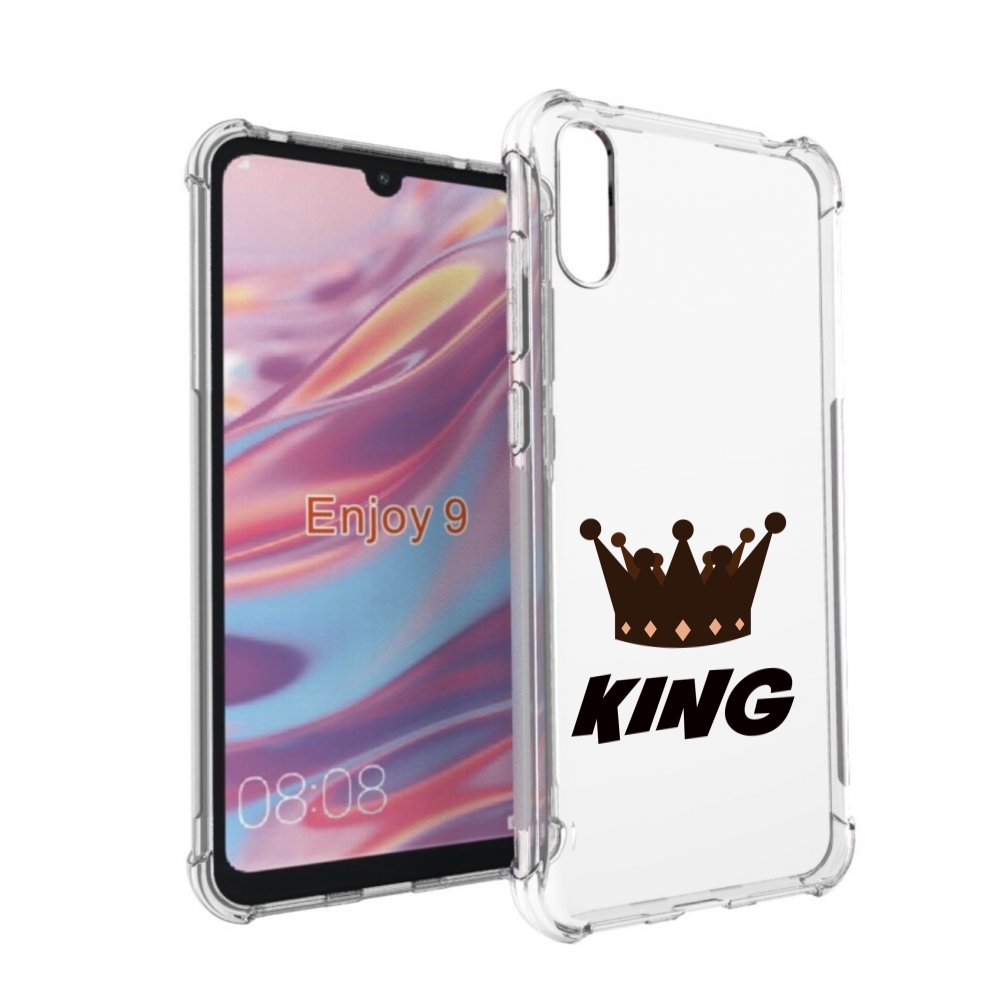 

Чехол бампер MyPads корона-короля-черный для Huawei Enjoy 9, Прозрачный, Tocco
