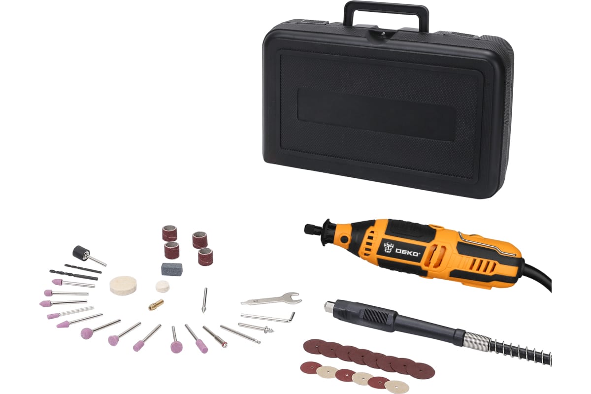 Электрический гравер в наборе DEKO DKRT200E 43 tools, case 063-1411
