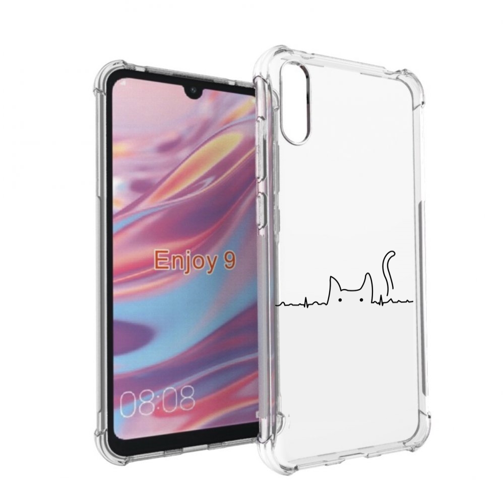 

Чехол бампер MyPads кот-музыкальный для Huawei Enjoy 9, Прозрачный, Tocco