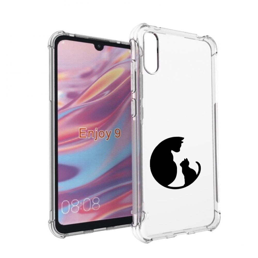 

Чехол бампер MyPads коты в полукруге для Huawei Enjoy 9, Прозрачный, Tocco
