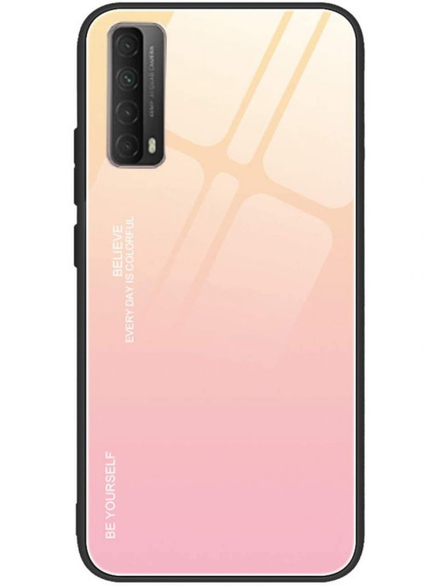 

Стеклянный чехол Gradation на Huawei P Smart 2021 желтый