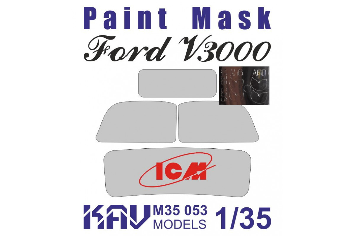 фото Kavm35053 окрасочная маска на остекление для icm 35411,35412, 35413, 35414, 35803 kav models