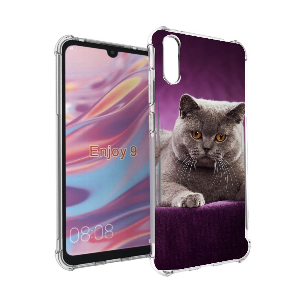 Чехол бампер MyPads кошка британская короткая для Huawei Enjoy 9