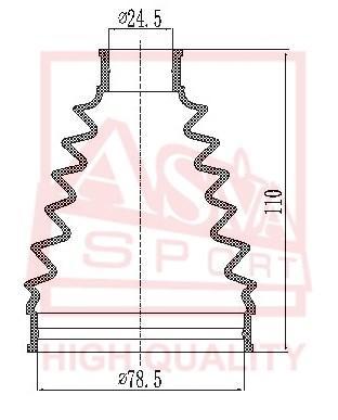 

Пыльник Шруса O/B (25,5x82x107,5) К-Т ASVA ASBTAVRT27