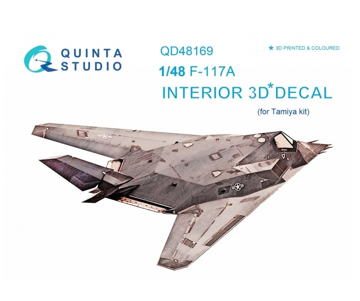 

QD48169 3D Декаль интерьера кабины F-117A для модели Tamiya, Цветной