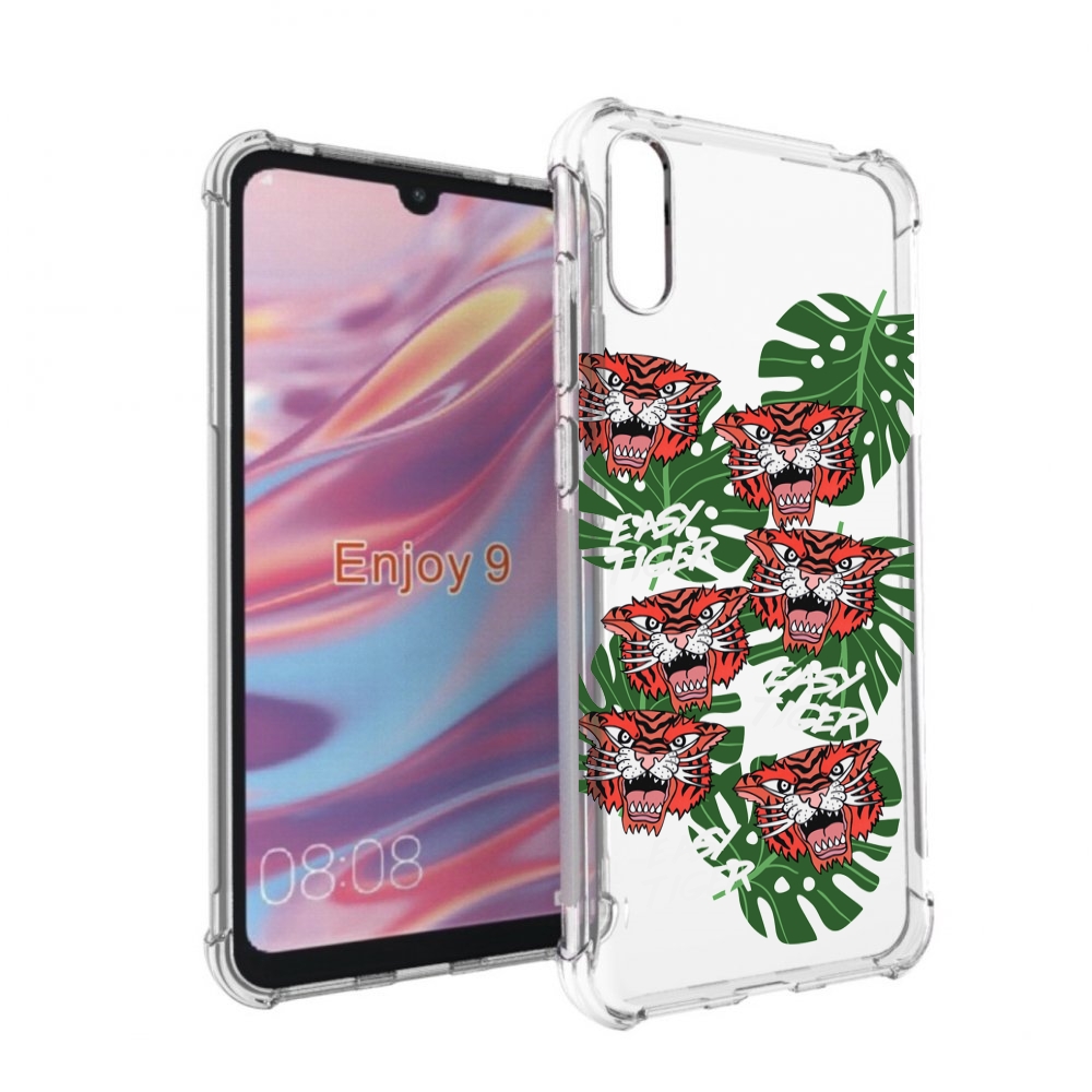 

Чехол бампер MyPads красные-тигры для Huawei Enjoy 9, Прозрачный, Tocco