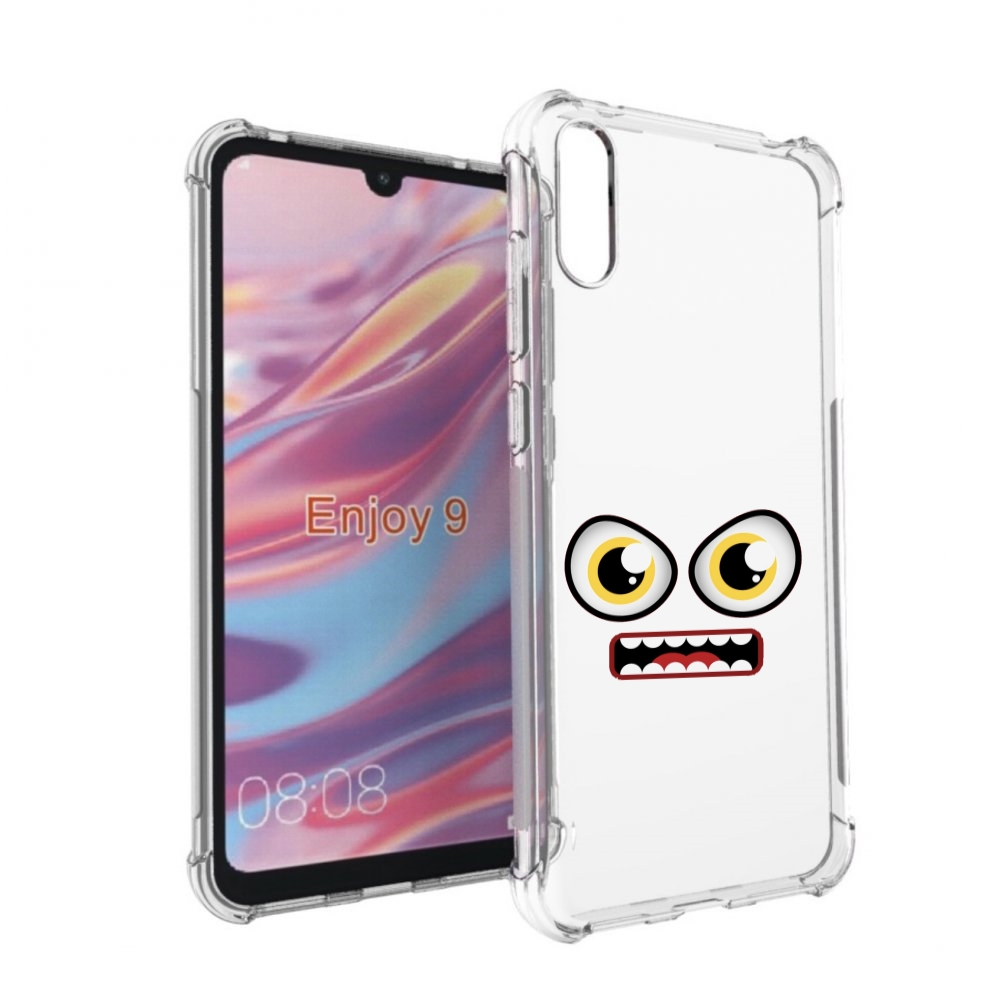 

Чехол бампер MyPads красный злой смайлик для Huawei Enjoy 9, Прозрачный, Tocco