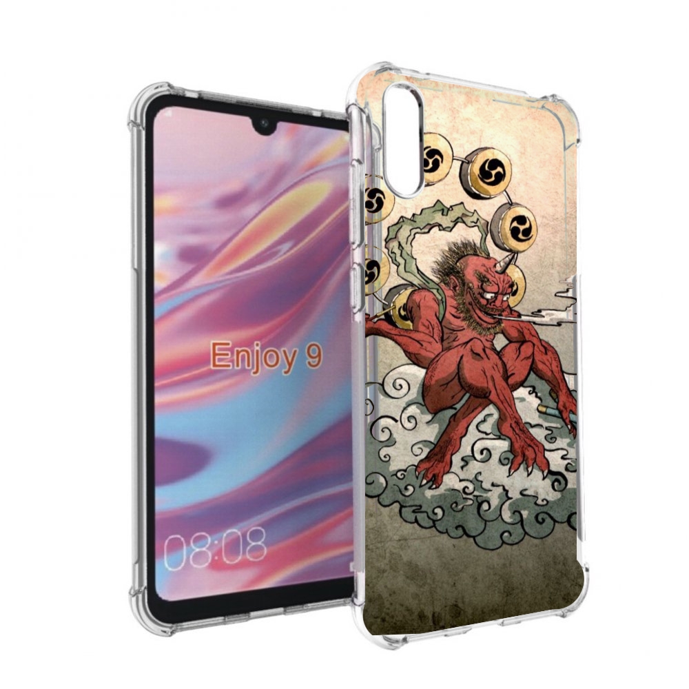 

Чехол бампер MyPads красный чертик на облаке для Huawei Enjoy 9, Прозрачный, Tocco