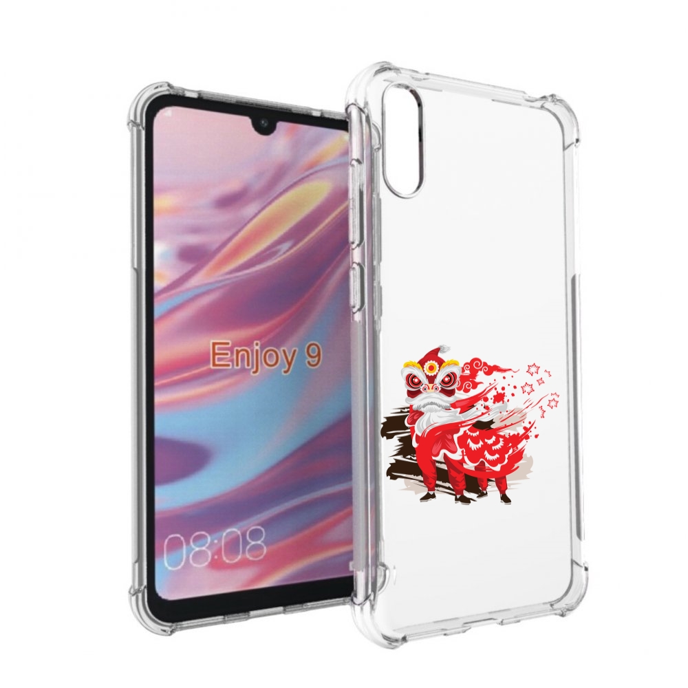 

Чехол бампер MyPads красный-карнавал для Huawei Enjoy 9, Прозрачный, Tocco