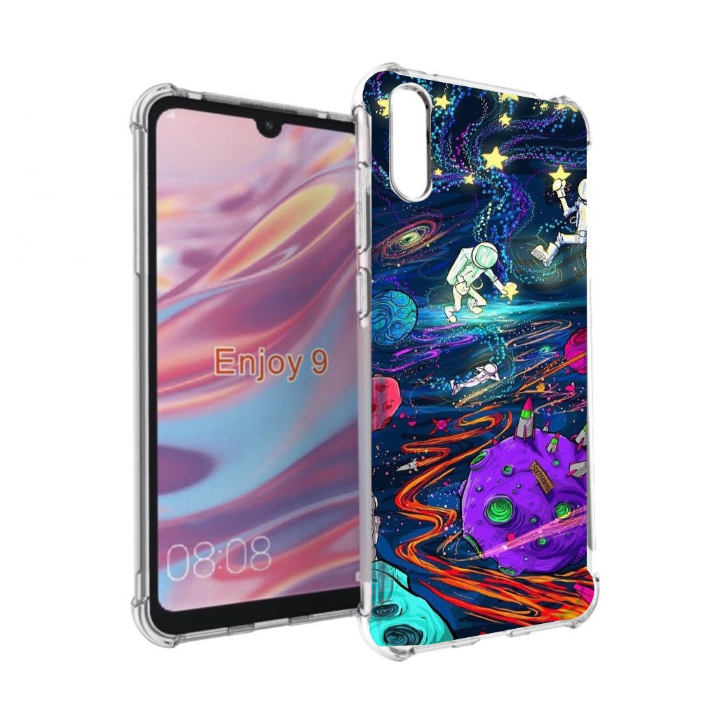 

Чехол бампер MyPads красочный космос для Huawei Enjoy 9, Прозрачный, Tocco