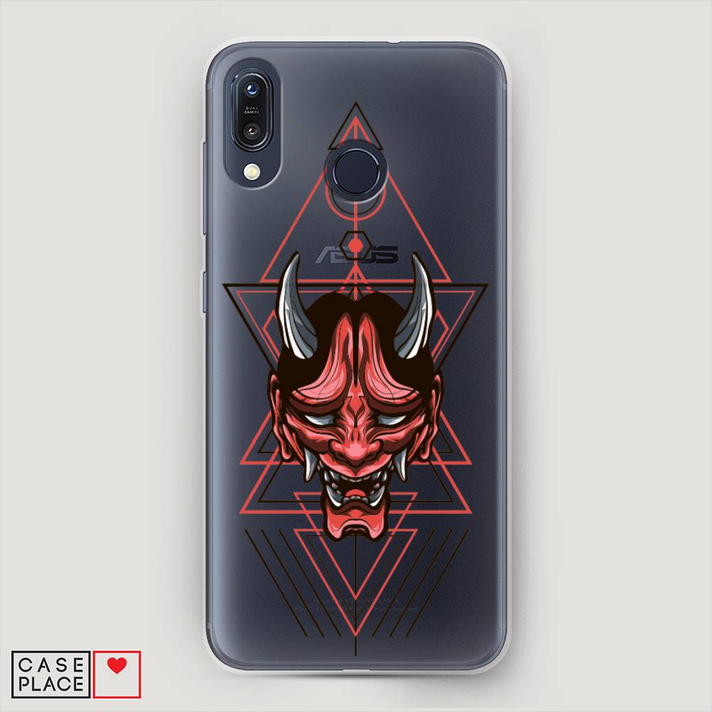 

Чехол на ASUS ZenFone Max M1 ZB555KL "Hanya Oni mask", Серый;красный;черный, 43250-4