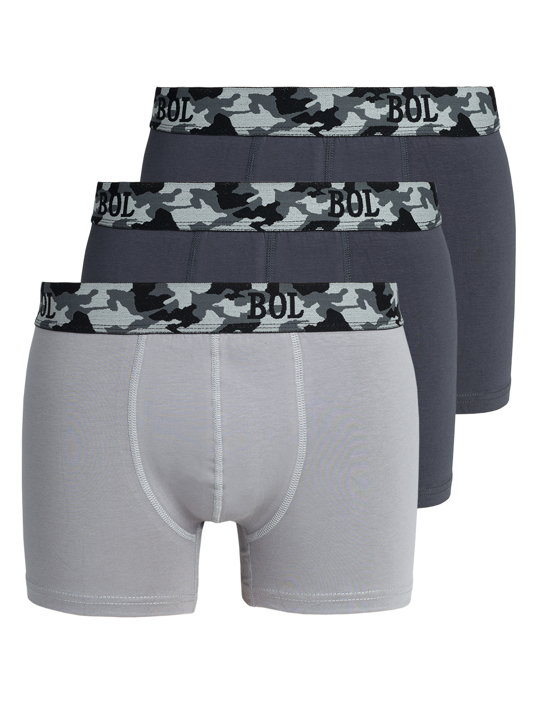 

Комплект трусов мужских BOL Men's 536 серых XL, Серый, 536