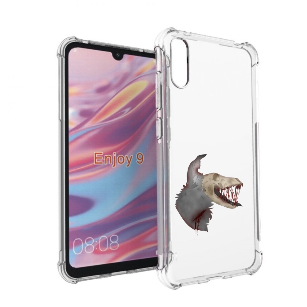 

Чехол бампер MyPads кровавый-череп для Huawei Enjoy 9, Прозрачный, Tocco