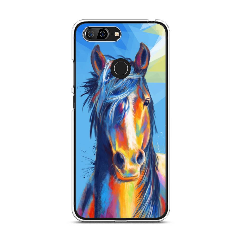 

Чехол на Lenovo S5 "Лошадь арт 3", Голубой;желтый;синий, 112550-1