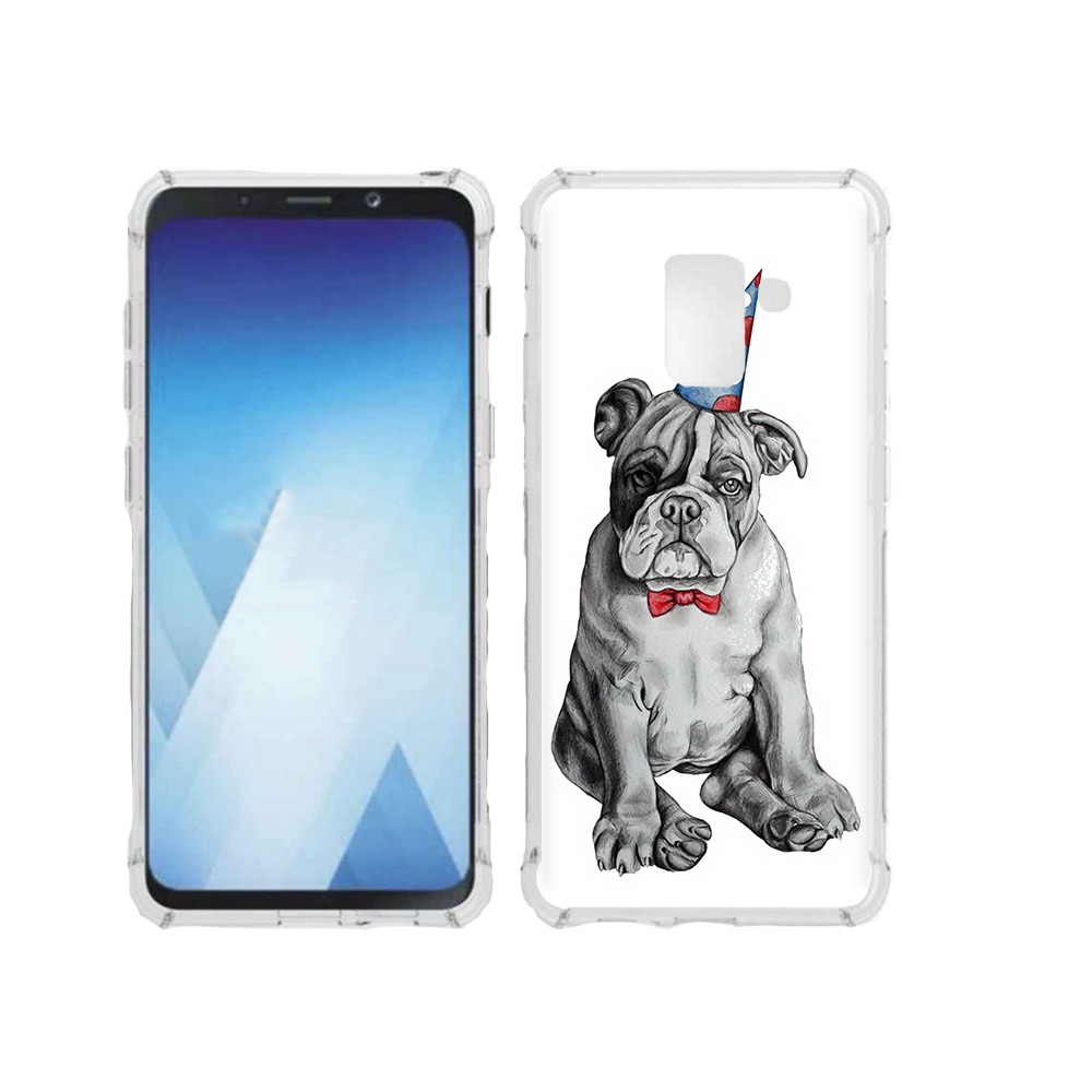 

Чехол MyPads Tocco для Samsung Galaxy A5 (2018) праздничный щенок (PT95317.573.554), Прозрачный, Tocco
