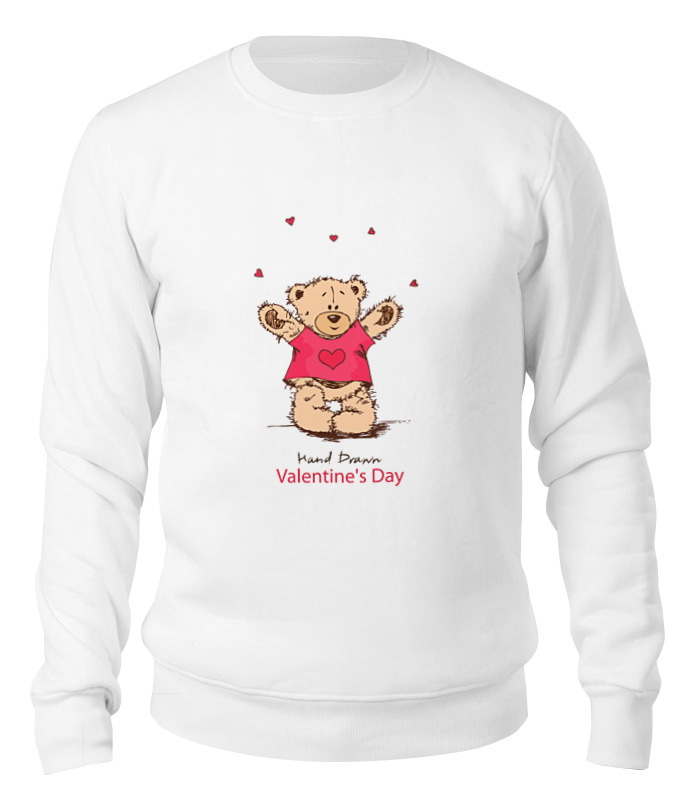 

Свитшот унисекс Printio Happy valentnine's day белый S, Happy valentnine's day