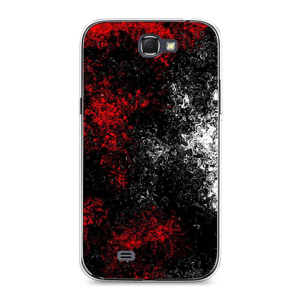 

Чехол на Samsung Galaxy Note 2 "Монотипия", Красный;черный;белый, 23250-3