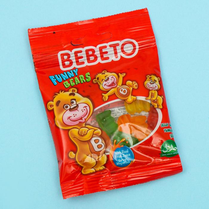 Жевательный мармелад Bebeto микс 6 вкусов ассорти 18 г