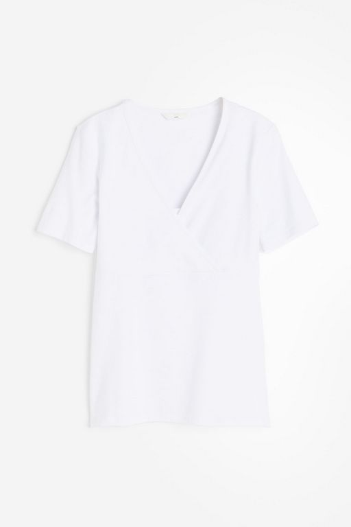 

Футболка женская H&M 1202553 белая S, Белый, 1202553
