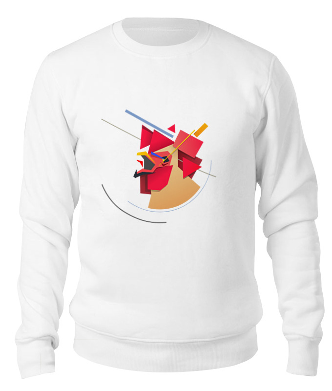 

Свитшот унисекс Printio Suprematic cock белый S, Suprematic cock