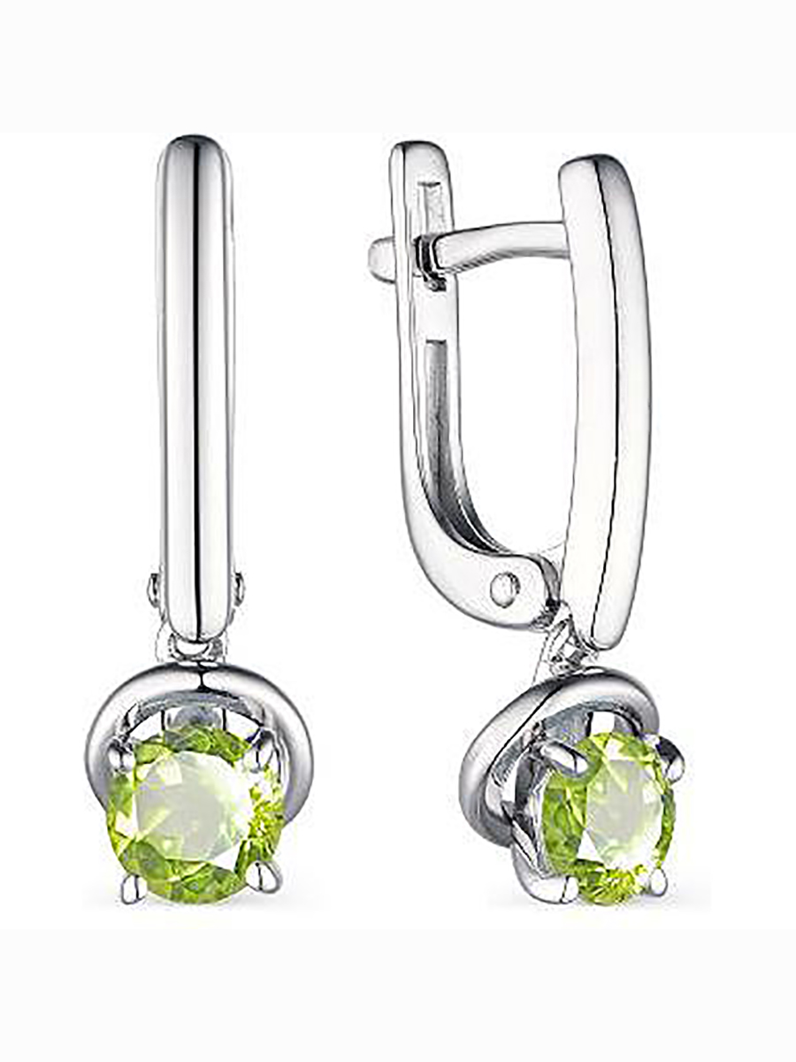 

Серьги с 2 хризолитами из серебра Алкор серебро 02-1897_00ХР-00, 02-1897_00ХР-00