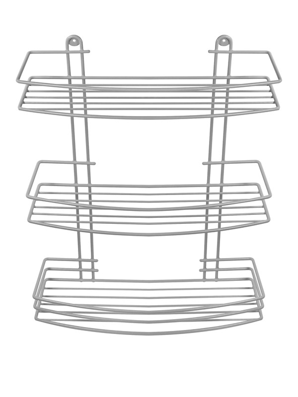 

Полка настенная 3-х ярусная Goriny (47*35*13см) бело-алюминиевый G47WA