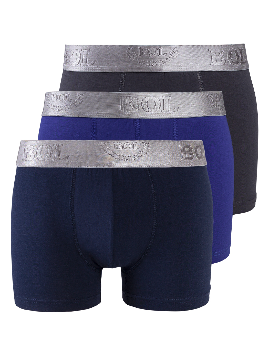 

Комплект трусов мужских BOL Men's 178 синих; серых 2XL, Синий;серый, 178