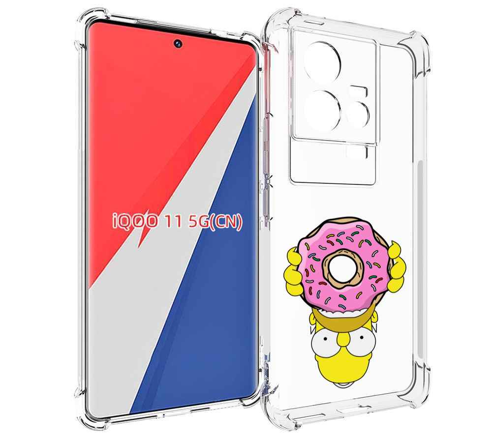 

Чехол MyPads большой-пончик для Vivo iQOO 11, Прозрачный, Tocco