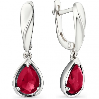 

Серьги с 2 рубинами из серебра Алкор серебро 02-1127_00ШР-00, 02-1127_00ШР-00