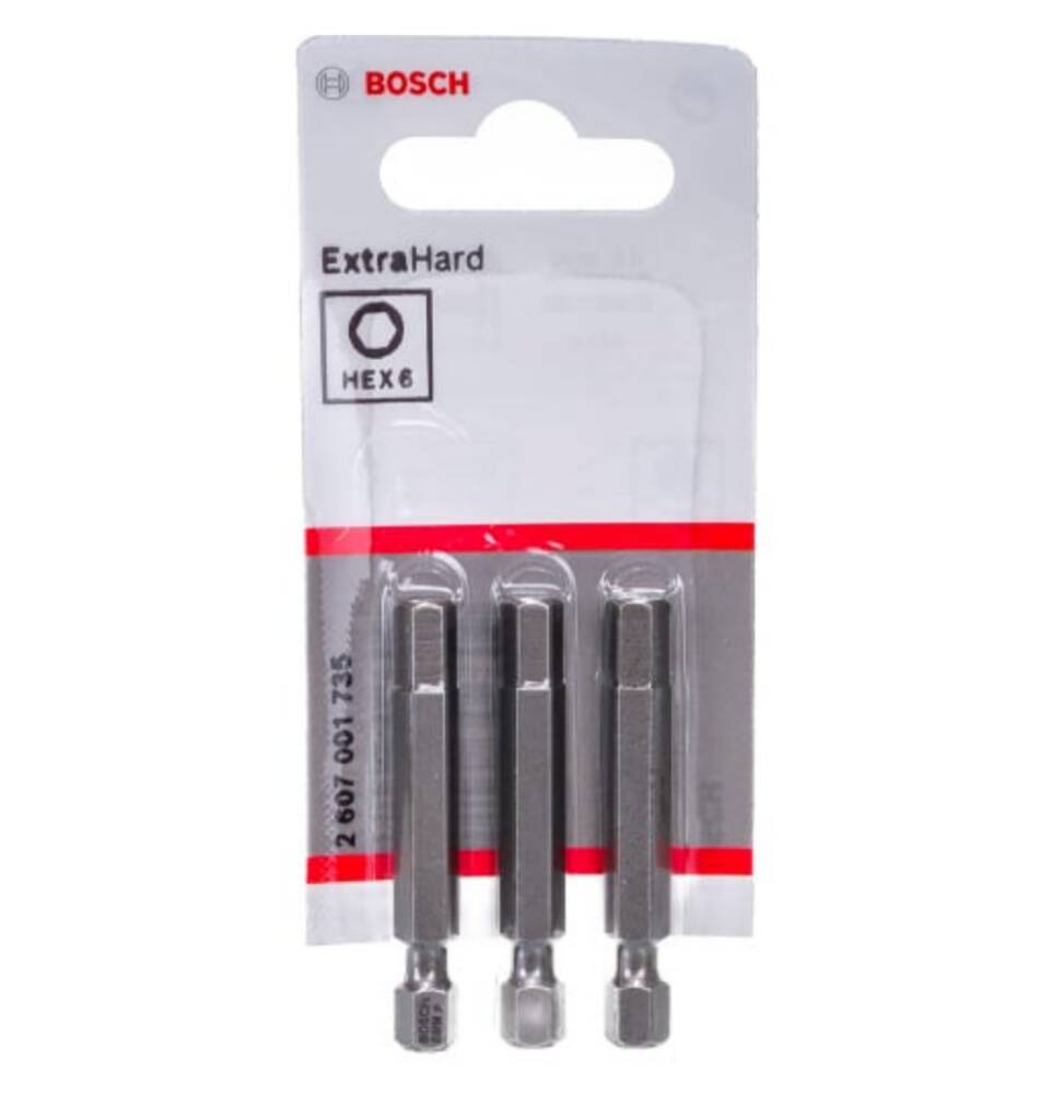 

Бита для гайковёртов (49 мм; 3 шт) HEX6 XH Bosch 2607001735