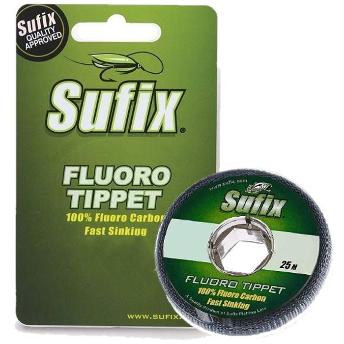 Леска флюорокарбоновая Sufix FLUORO Tippet 2X (25 м, 0.245 мм, 3.6 кг) цв. прозрачный