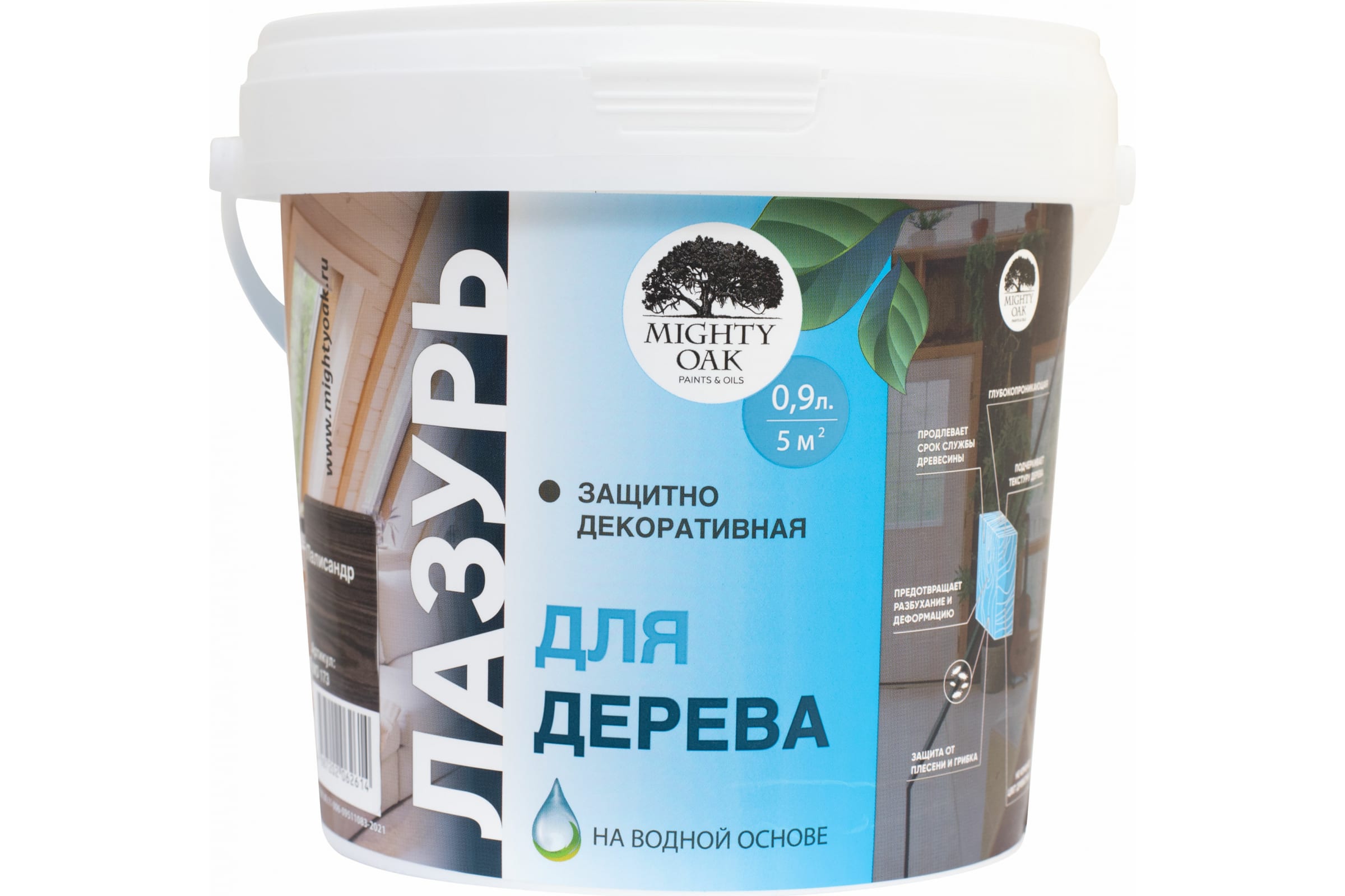 

MIGHTY OAK Лазурь для дерева, Палисандр, 0,9л MO173
